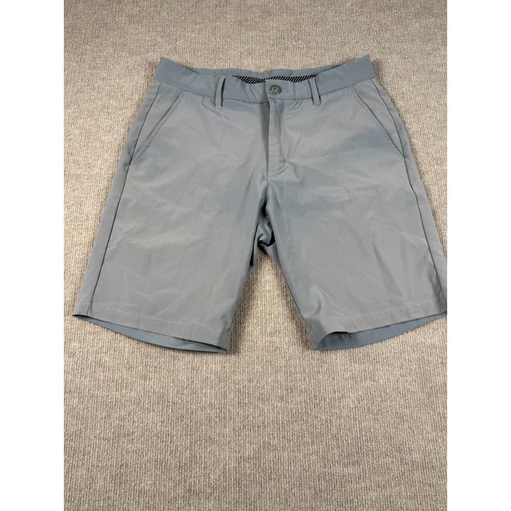 PRIMO Mens Gray Size 32 Waist Athletic Chino Golf Shorts‎ 9" Inseam Spandex
